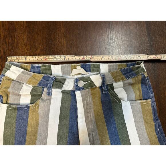 Altard State Striped Flare Bell Bottom Jeans Women Large Boho Western Cowgirl - Picture 4 of 9
